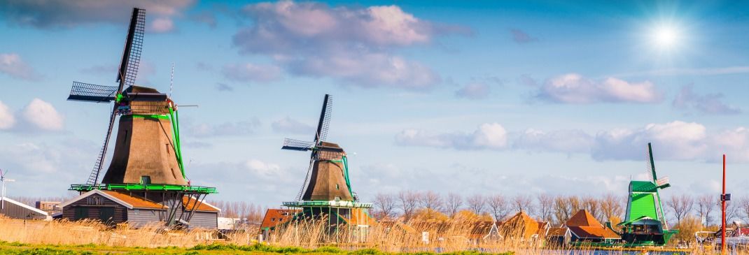 Windmühlen am Stadtrand von Amsterdam